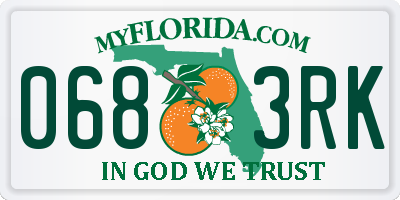 FL license plate 0683RK