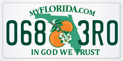 FL license plate 0683RO
