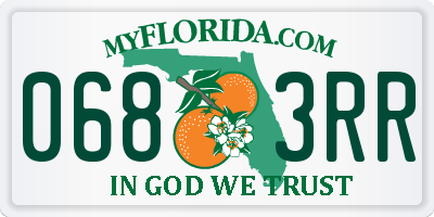 FL license plate 0683RR