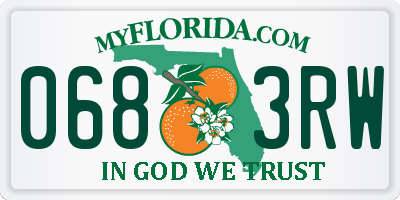 FL license plate 0683RW