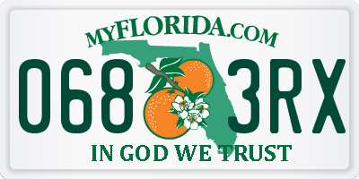 FL license plate 0683RX