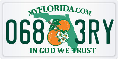 FL license plate 0683RY