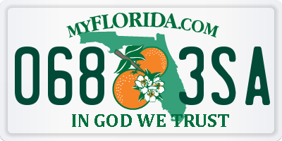 FL license plate 0683SA