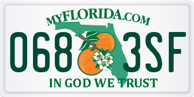FL license plate 0683SF