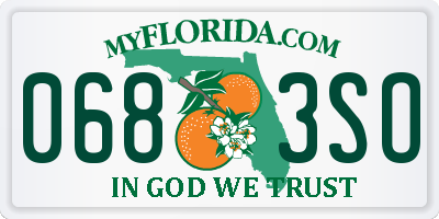 FL license plate 0683SO