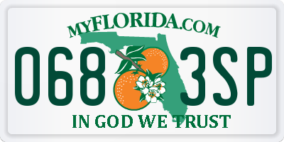 FL license plate 0683SP