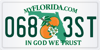 FL license plate 0683ST