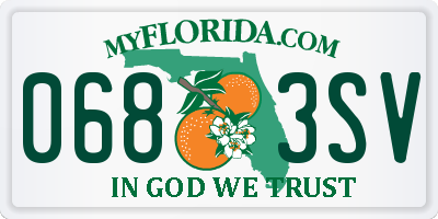 FL license plate 0683SV