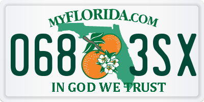 FL license plate 0683SX