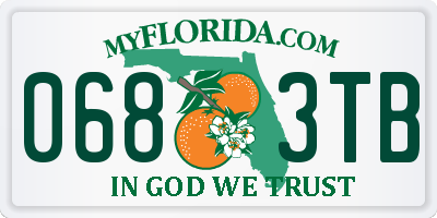 FL license plate 0683TB