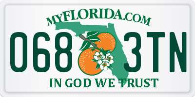 FL license plate 0683TN