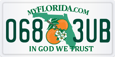 FL license plate 0683UB