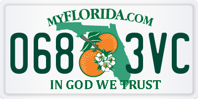 FL license plate 0683VC