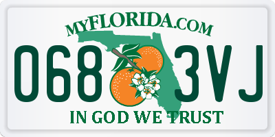 FL license plate 0683VJ