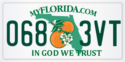FL license plate 0683VT
