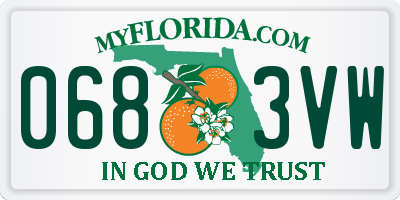 FL license plate 0683VW