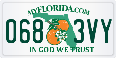 FL license plate 0683VY