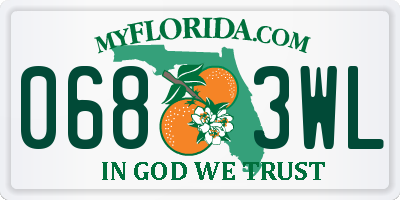 FL license plate 0683WL