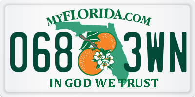 FL license plate 0683WN