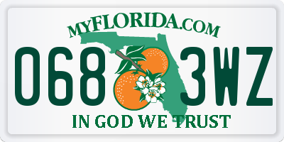 FL license plate 0683WZ