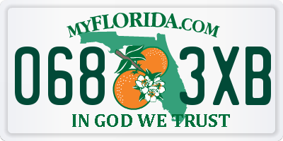 FL license plate 0683XB