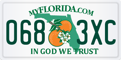 FL license plate 0683XC