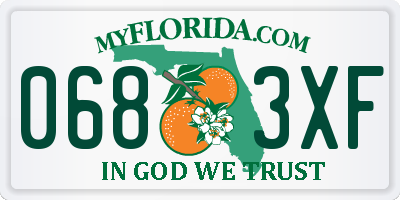 FL license plate 0683XF