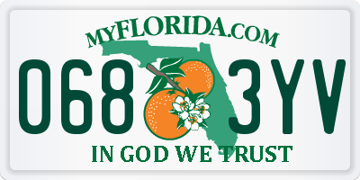 FL license plate 0683YV