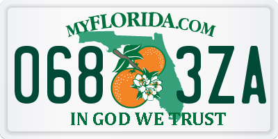 FL license plate 0683ZA