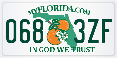 FL license plate 0683ZF