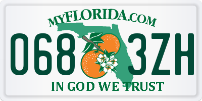 FL license plate 0683ZH
