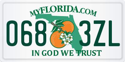 FL license plate 0683ZL
