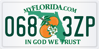 FL license plate 0683ZP