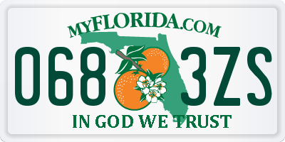 FL license plate 0683ZS