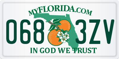 FL license plate 0683ZV