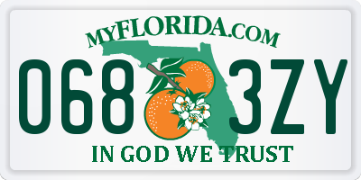 FL license plate 0683ZY