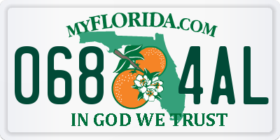 FL license plate 0684AL
