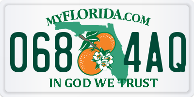 FL license plate 0684AQ