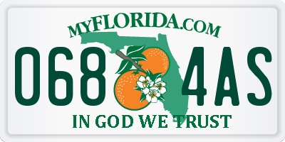FL license plate 0684AS