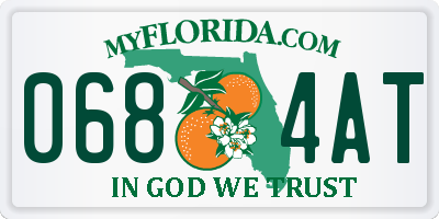 FL license plate 0684AT