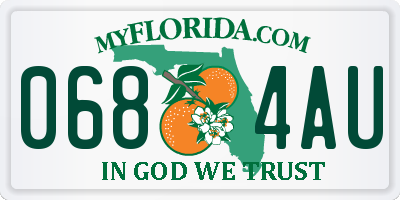 FL license plate 0684AU
