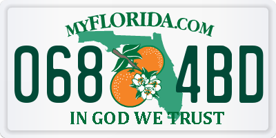 FL license plate 0684BD