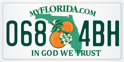 FL license plate 0684BH