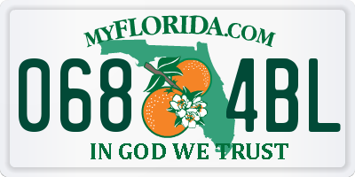 FL license plate 0684BL