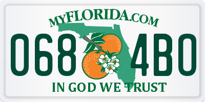 FL license plate 0684BO