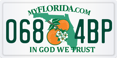 FL license plate 0684BP