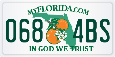 FL license plate 0684BS