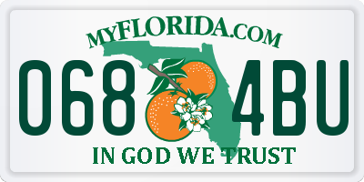FL license plate 0684BU
