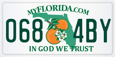 FL license plate 0684BY