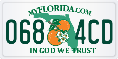 FL license plate 0684CD